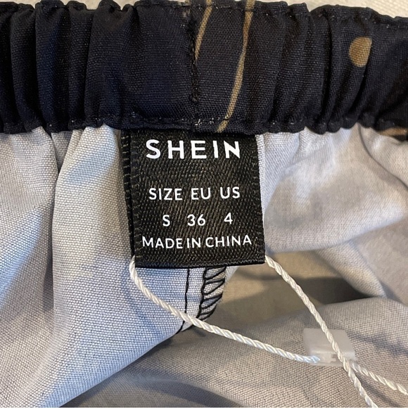 SHEIN Parachute Pants Black Green Elastic Waist Size 4 New - Picture 15 of 15